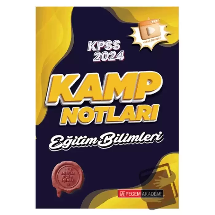 2024 KPSS Eğitim Bilimleri Kamp Notları