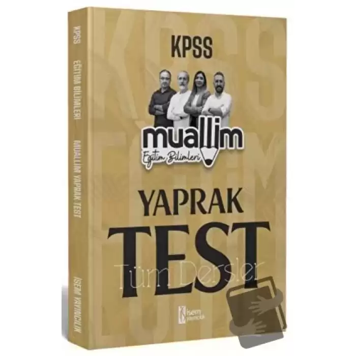 2024 KPSS Eğitim Bilimleri Muallim Tüm Dersler Yaprak Test