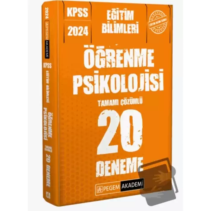 2024 KPSS Eğitim Bilimleri Öğrenme Psikolojisi 20 Deneme