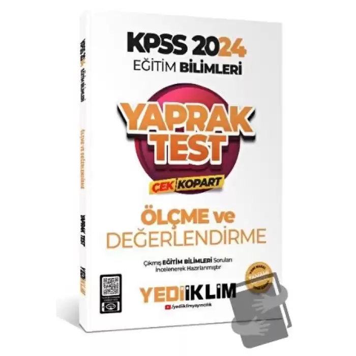 2024 KPSS Eğitim Bilimleri Ölçe ve Değerlendirme Çek Kopart Yaprak Test