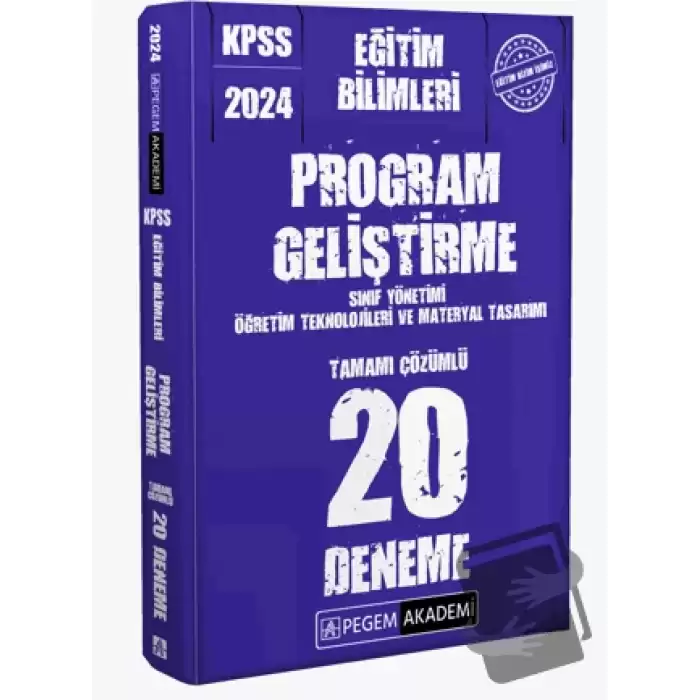 2024 KPSS Eğitim Bilimleri Program Geliştirme 20 Deneme