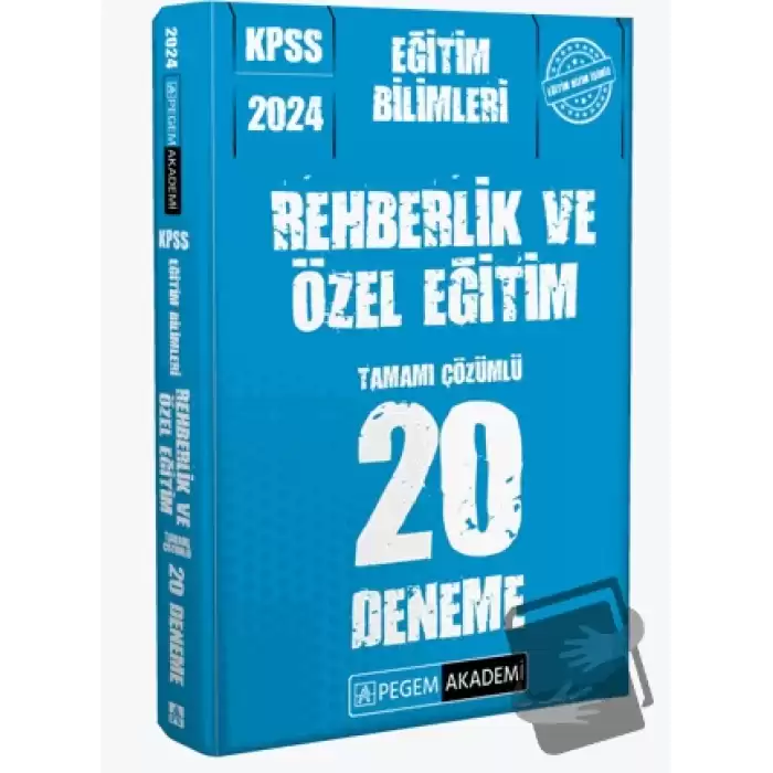 2024 KPSS Eğitim Bilimleri Rehberlik ve Özel Eğitim 20 Deneme