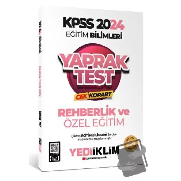 2024 KPSS Eğitim Bilimleri Rehberlik ve Özel Eğitim Çek Kopart Yaprak Test