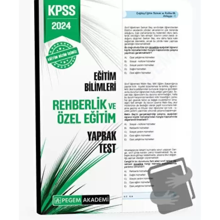 2024 KPSS Eğitim Bilimleri Rehberlik ve Özel Eğitim Yaprak Test