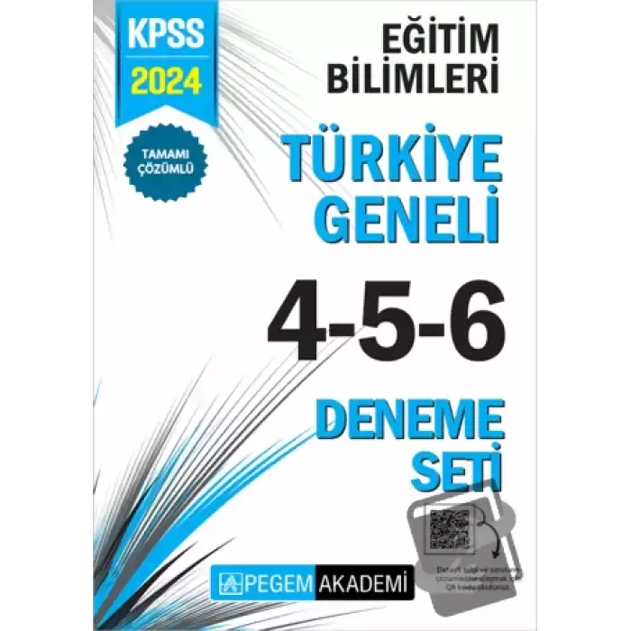 2024 KPSS Eğitim Bilimleri Tamamı Çözümlü Türkiye Geneli 4-5-6 (3lü Deneme Seti)