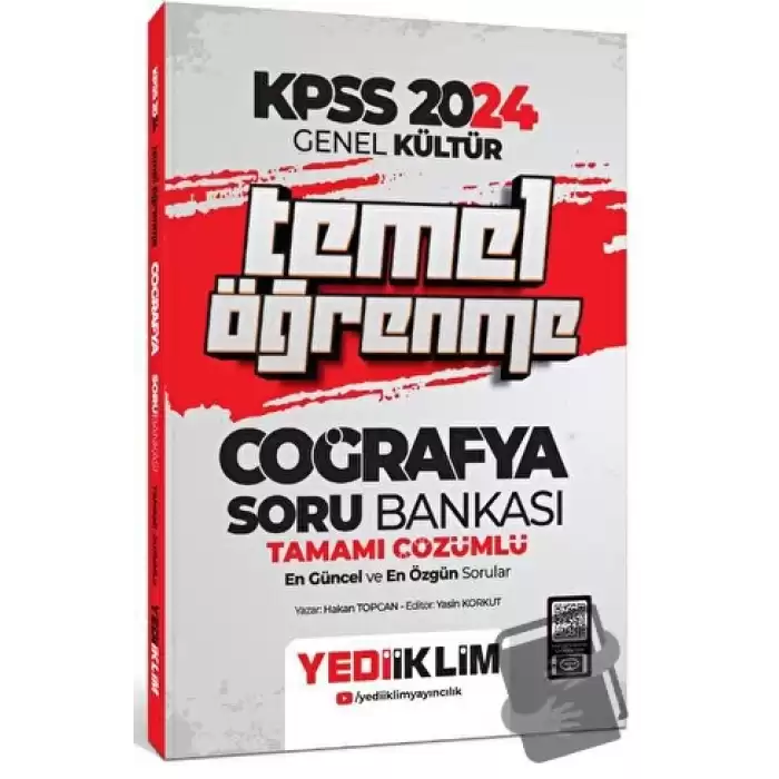 2024 KPSS Genel Kültür Temel Öğrenme Coğrafya Tamamı Çözümlü Soru Bankası