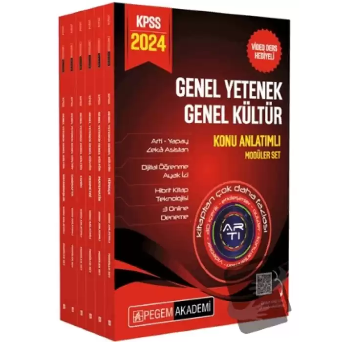 2024 KPSS Genel Yetenek Genel Kültür Konu Anlatımlı Modüler Set (6 Kitap)