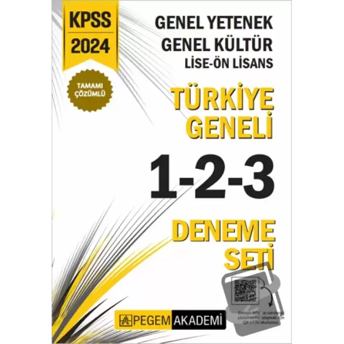 2024 KPSS Genel Yetenek Genel Kültür Lise-Ön Lisans Tamamı Çözümlü Türkiye Geneli Tamamı Çözümlü 1-2