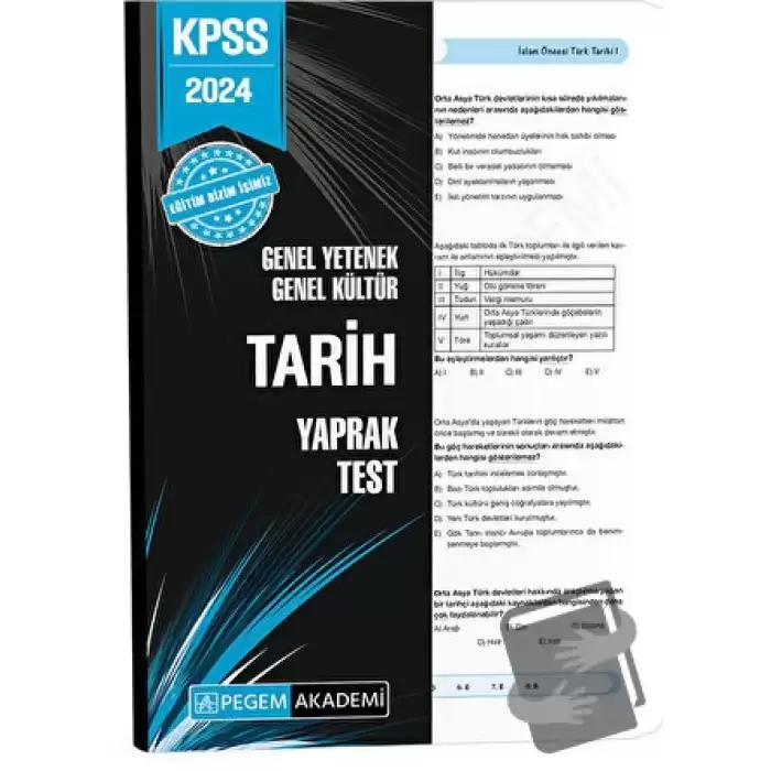 2024 KPSS Genel Yetenek Genel Kültür Tarih Yaprak Test