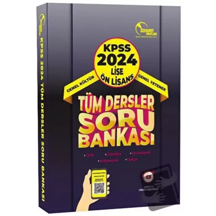 2024 KPSS Lise Ön Lisans Tüm Dersler Tek Kitap Soru Bankası