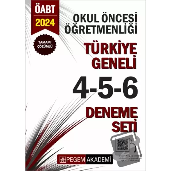 2024 KPSS ÖABT Okul Öncesi Öğretmenliği Tamamı Çözümlü Türkiye Geneli 4-5-6 (3lü Deneme Seti)