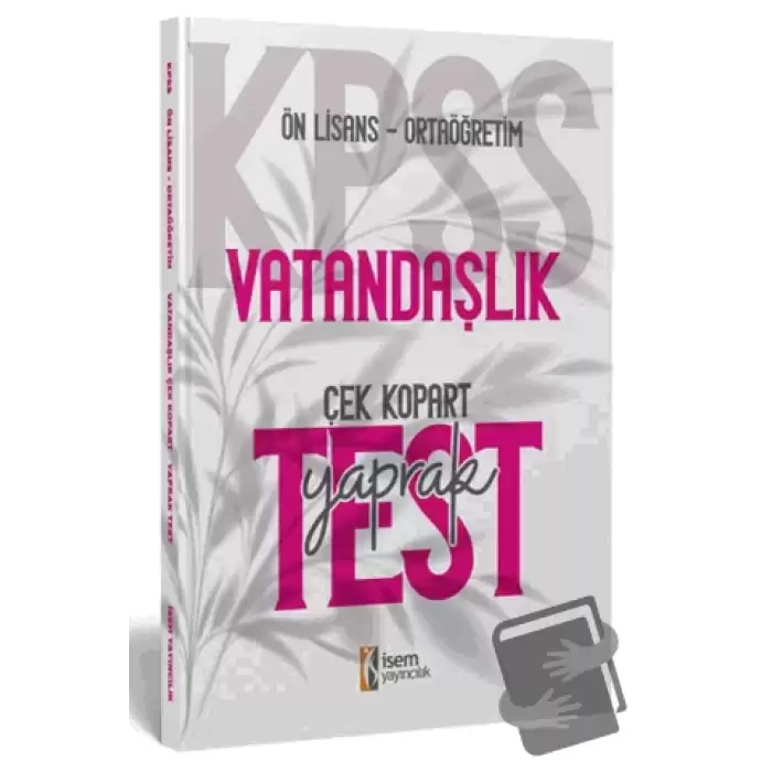 2024 KPSS Ortaöğretim Ön Lisans Vatandaşlık Çek Kopart Yaprak Test