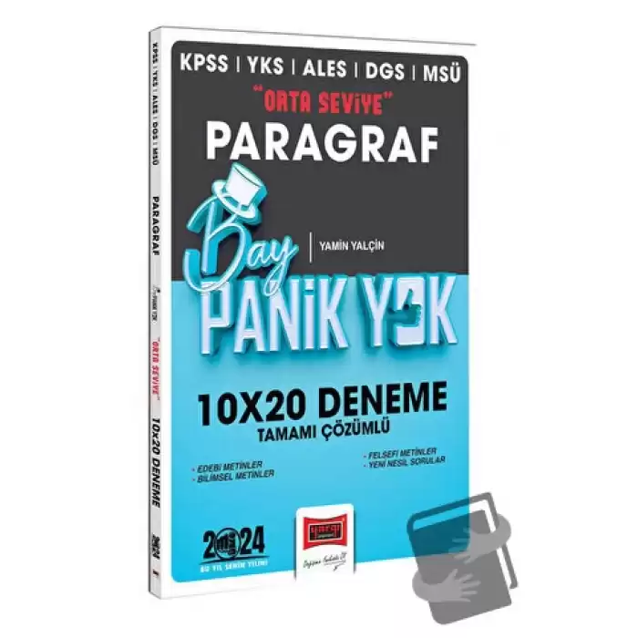 2024 KPSS YKS MSÜ Bay Panik Yok Paragraf Orta Seviye 10x20 Tamamı Çözümlü Deneme