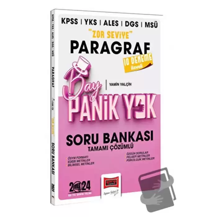 2024 KPSS YKS MSÜ Bay Panik Yok Paragraf Zor Seviye Tamamı Çözümlü Soru Bankası