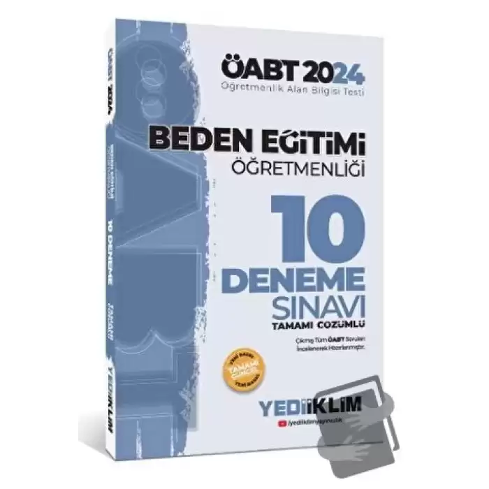 2024 ÖABT Beden Eğitimi Öğretmenliği Tamamı Çözümlü 10 Deneme Sınavı