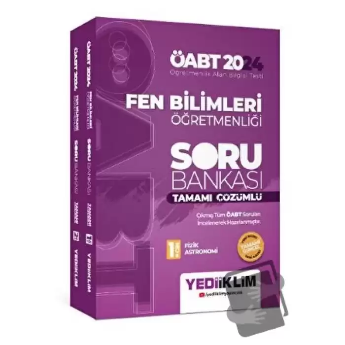 2024 ÖABT Fen Bilimleri Öğretmenliği Tamamı Çözümlü Soru Bankası 1. Cilt