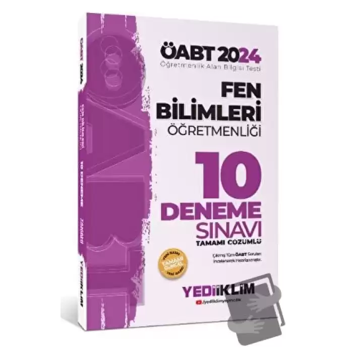 2024 ÖABT Fen Bilimleri Öğretmenliği Tamamı Video Çözümlü 10 Deneme Sınavı