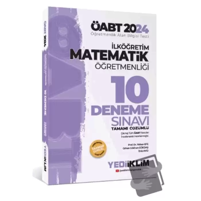 2024 ÖABT İlköğretim Matematik Öğretmenliği Tamamı Çözümlü 10 Deneme Sınavı