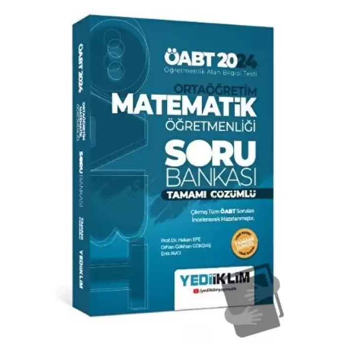 2024 ÖABT Ortaöğretim Matematik Öğretmenliği Tamamı Çözümlü Soru Bankası