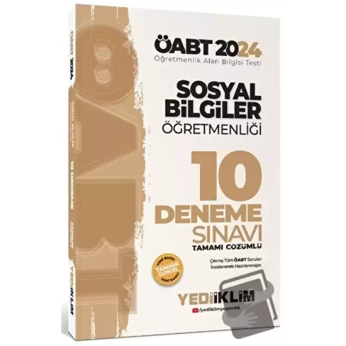 2024 ÖABT Sosyal Bilgiler Öğretmenliği Tamamı Çözümlü 10 Deneme Sınavı