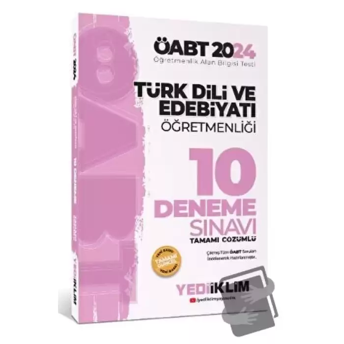 2024 ÖABT Türk Dili Ve Edebiyatı Öğretmenliği Tamamı Video Çözümlü 10 Deneme Sınavı