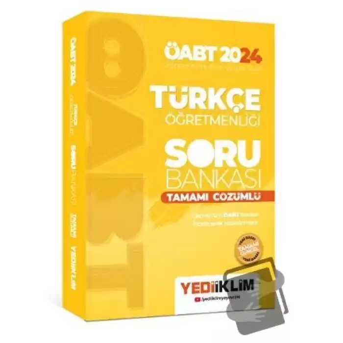 2024 ÖABT Türkçe Öğretmenliği Tamamı Çözümlü Soru Bankası