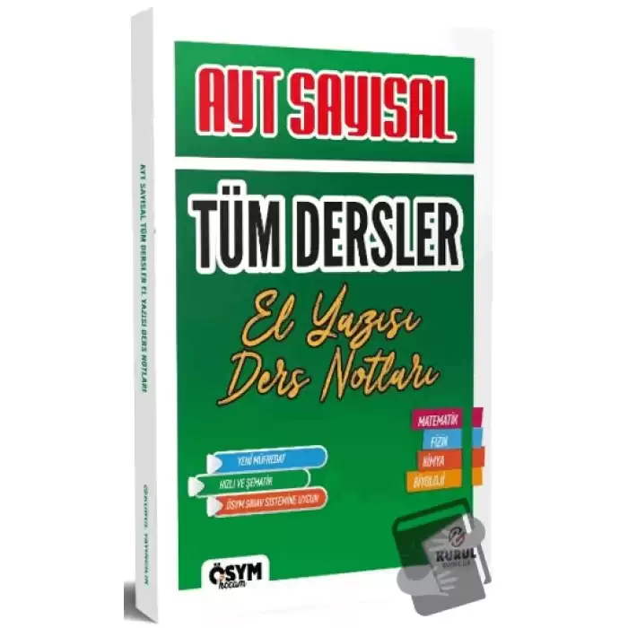 2025 AYT Sayısal Tüm Dersler El Yazısı Ders Notları