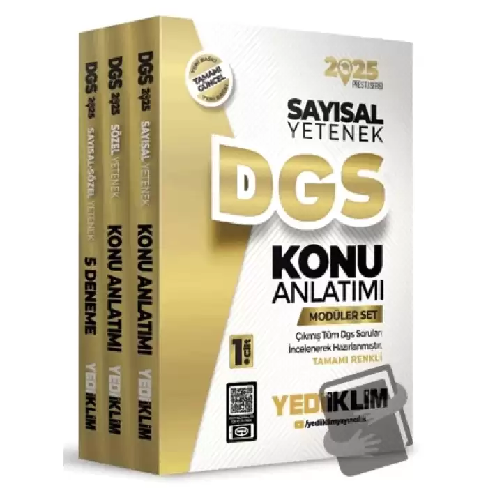 2025 DGS Modüler Set (Sayısal Bölüm-Sözel Bölüm-Deneme)