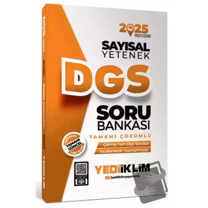 2025 DGS Sayısal Yetenek Tamamı Çözümlü Soru Bankası