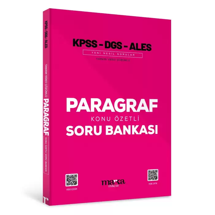 2025 KPSS DGS ALES PARAGRAF Konu Özetli Yeni Nesil Soru Bankası Tamamı Video Çözümlü (Ciltli)