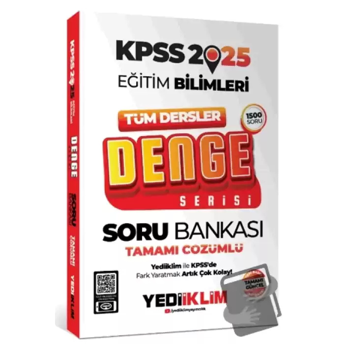 2025 KPSS Eğitim Bilimleri Tüm Dersler Denge Serisi Tamamı Çözümlü Soru Bankası