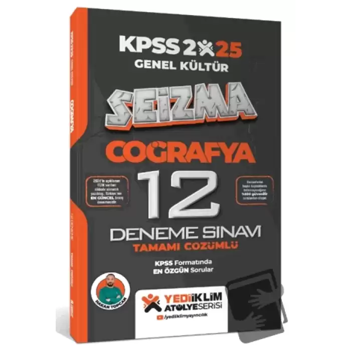 2025 KPSS Genel Kültür Atölye Serisi Coğrafya Seizma Tamamı Çözümlü 12 Deneme Sınavı