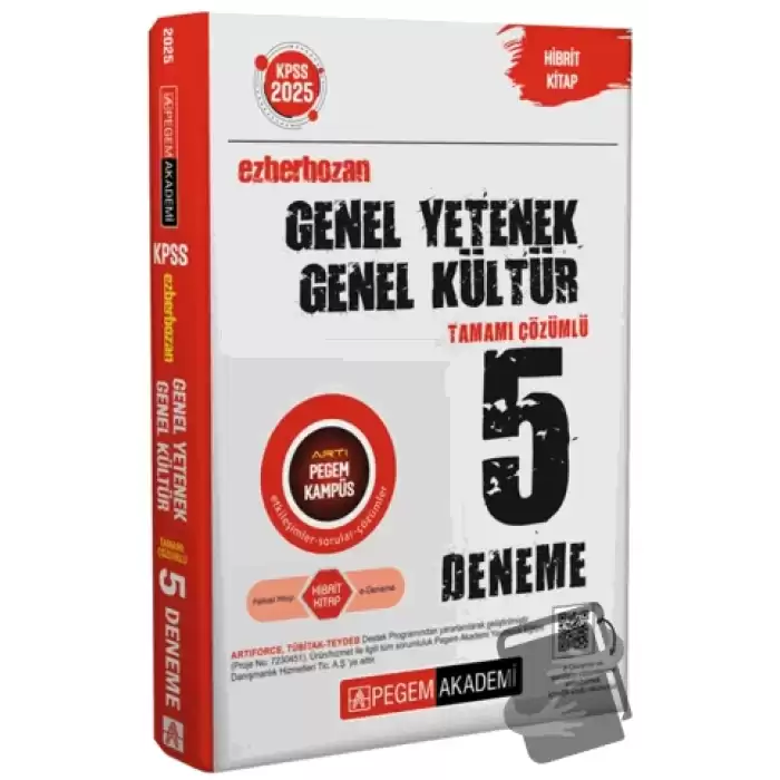 2025 KPSS Genel Yetenek Genel Kültür Ezberbozan Tamamı Çözümlü 5 Deneme