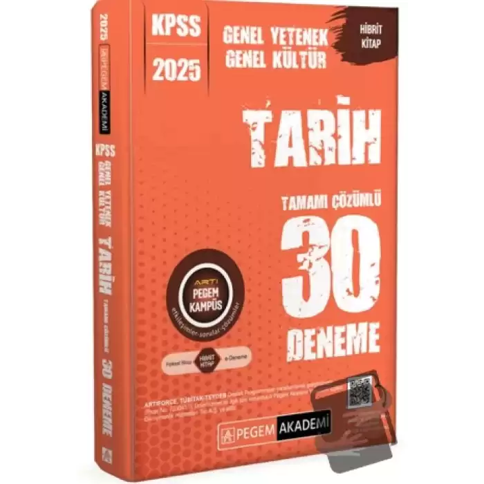 2025 KPSS Genel Yetenek Genel Kültür Tarih Tamamı Çözümlü 30 Deneme