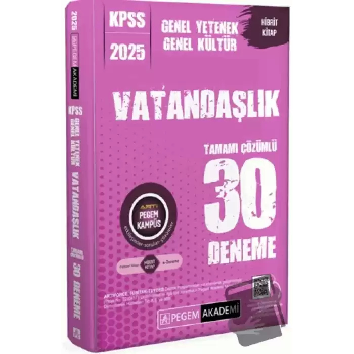 2025 KPSS Genel Yetenek Genel Kültür Vatandaşlık Tamamı Çözümlü 30 Deneme