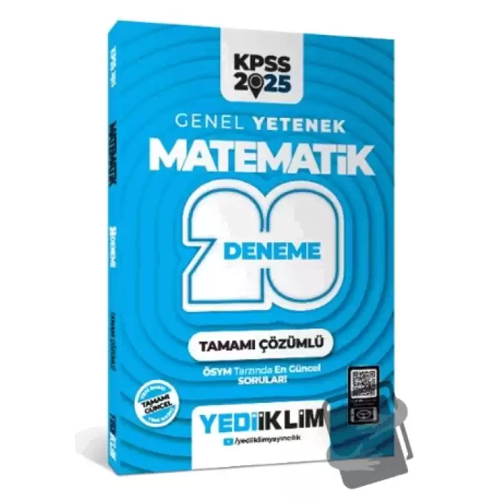 2025 KPSS Genel Yetenek Matematik Tamamı Çözümlü 20 Deneme