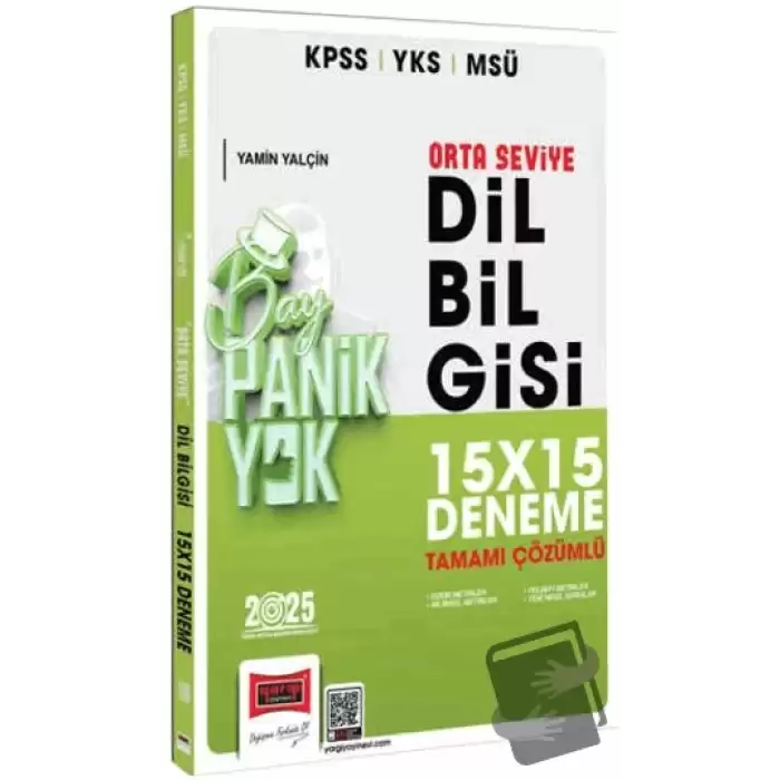 2025 KPSS YKS MSÜ Tamamı Çözümlü Panik Yok Orta Seviye Dil Bilgisi 15x15 Deneme