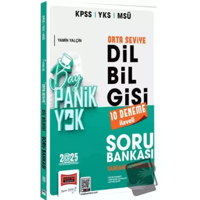 2025 KPSS YKS MSÜ Tamamı Çözümlü Panik Yok Orta Seviye Dil Bilgisi Soru Bankası (10 Deneme İlaveli)