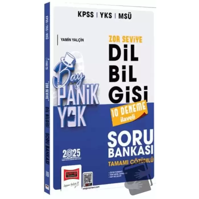 2025 KPSS YKS MSÜ Tamamı Çözümlü Panik Yok Zor Seviye Dil Bilgisi Soru Bankası (10 Deneme İlaveli)