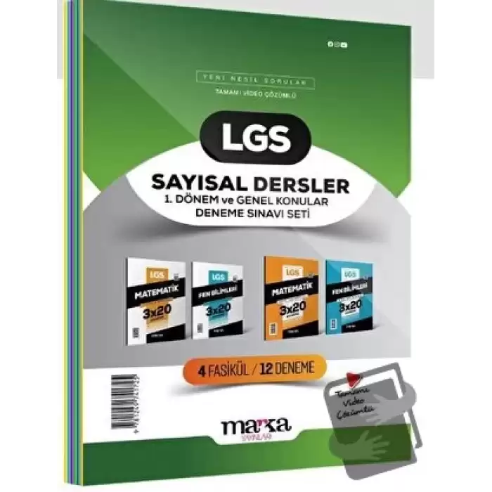 2025 LGS Sayısal Dersler 1. Dönem ve Genel Konular Deneme Sınavı Seti 4 Fasikül 12 Deneme