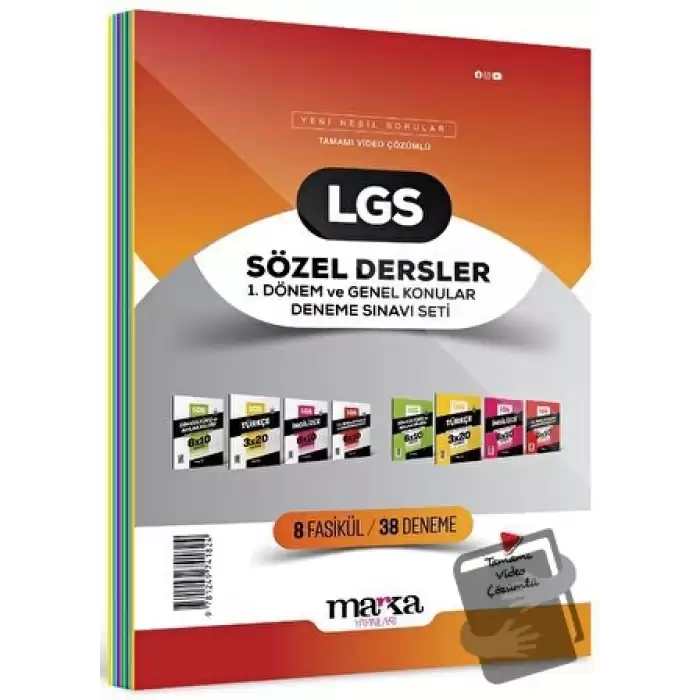 2025 LGS Sözel Dersler 1. Dönem ve Genel Konular Deneme Sınavı Seti 8 Fasikül 38 Deneme