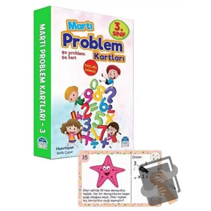 3. Sınıf Problem Kartları - Yaz Sil Kalemli