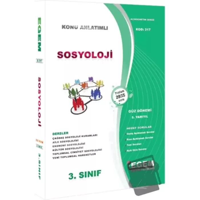 3. Sınıf Sosyoloji Konu Anlatımlı Soru Bankası - Güz Dönemi (5. Yarıyıl)