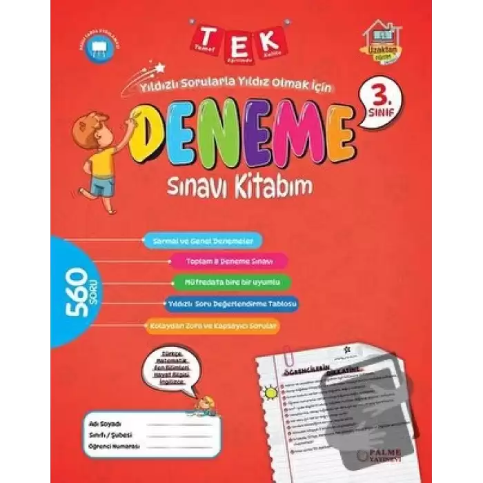 3. Sınıf Tek Deneme Sınavı Kitabım