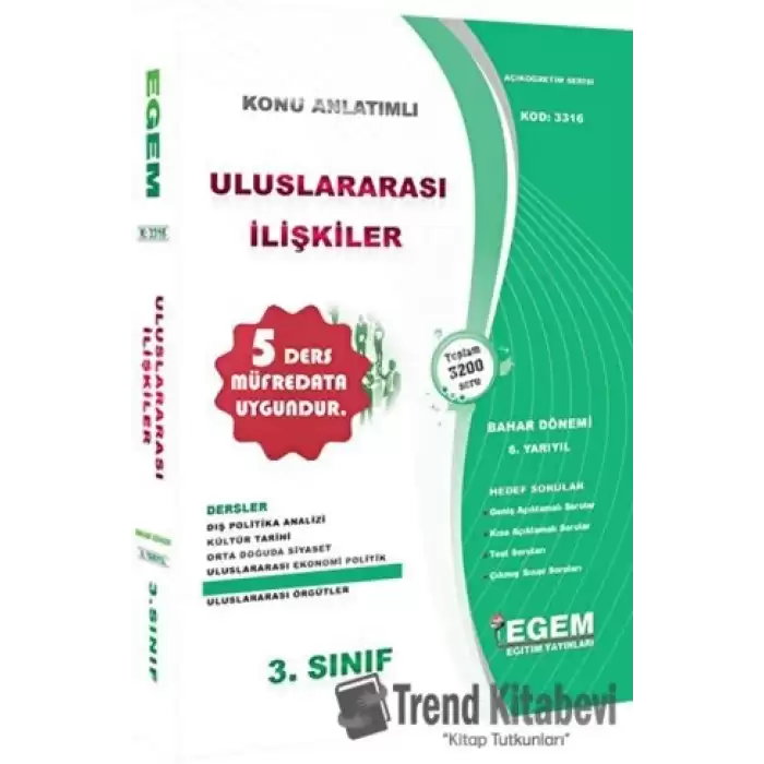 3. Sınıf Uluslararası İlişkiler (Bahar Dönemi) Konu Anlatımlı Soru Bankası (6. Yarıyıl)