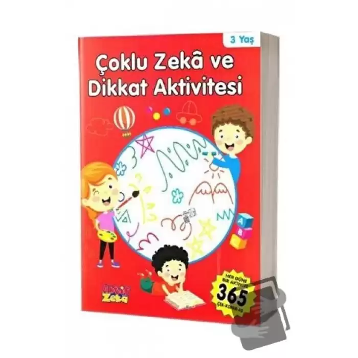 3 Yaş Çoklu Zeka ve Dikkat Aktivitesi - Kırmızı Kitap