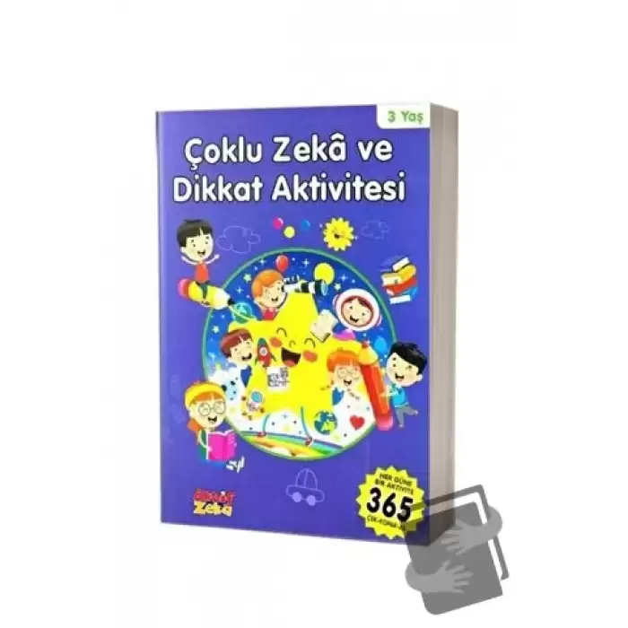 3 Yaş Çoklu Zeka ve Dikkat Aktivitesi - Mavi Kitap