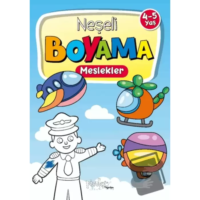 4-5 Yaş Neşeli Boyama Meslekler