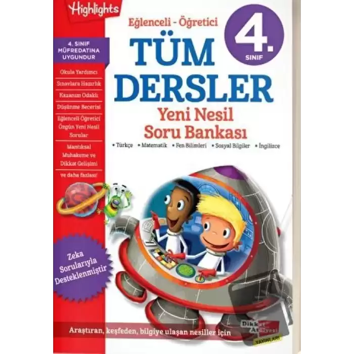 4. Sınıf Eğlenceli - Öğretici Tüm Dersler Yeni Nesil Soru Bankası