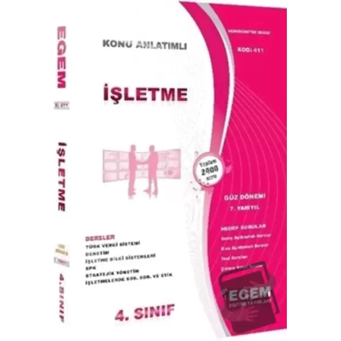 4. Sınıf İşletme Konu Anlatımlı Soru Bankası Güz Dönemi (7.Yarıyıl) (411)